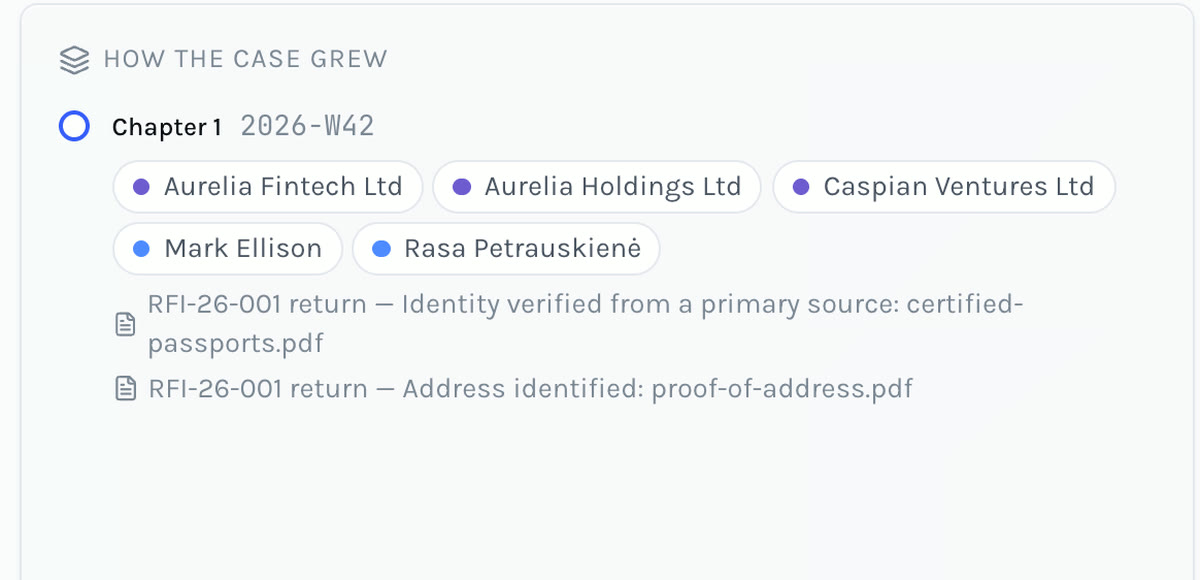 Aurelia Fintech’s case evolution: the constellation of its subjects and what each chapter added