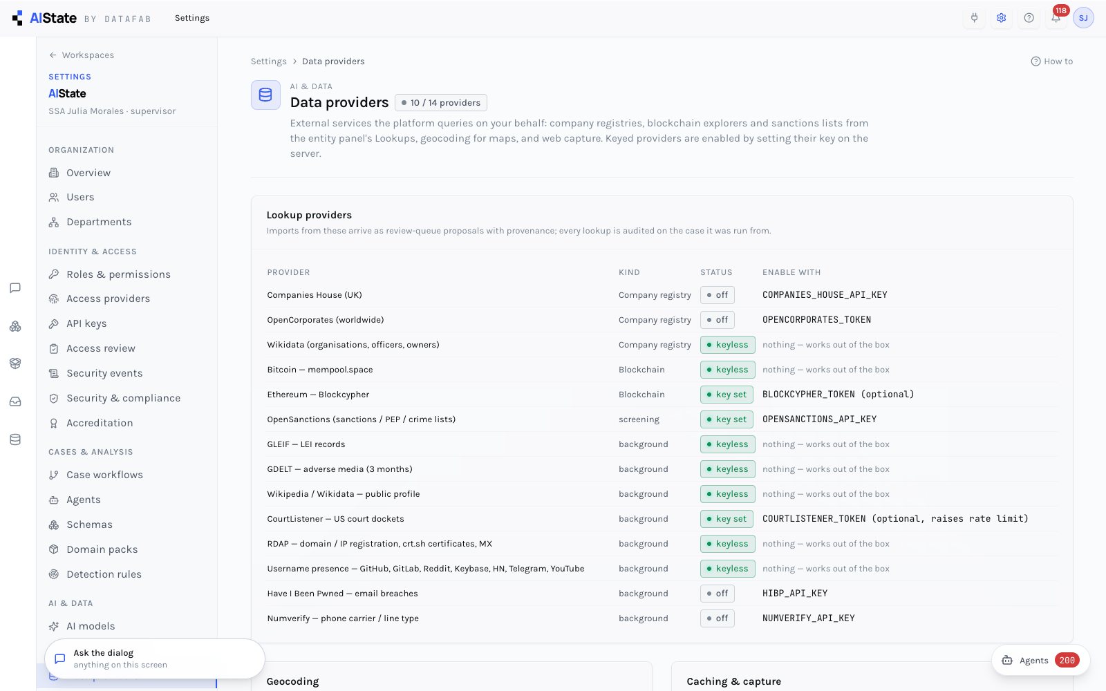 Data providers
