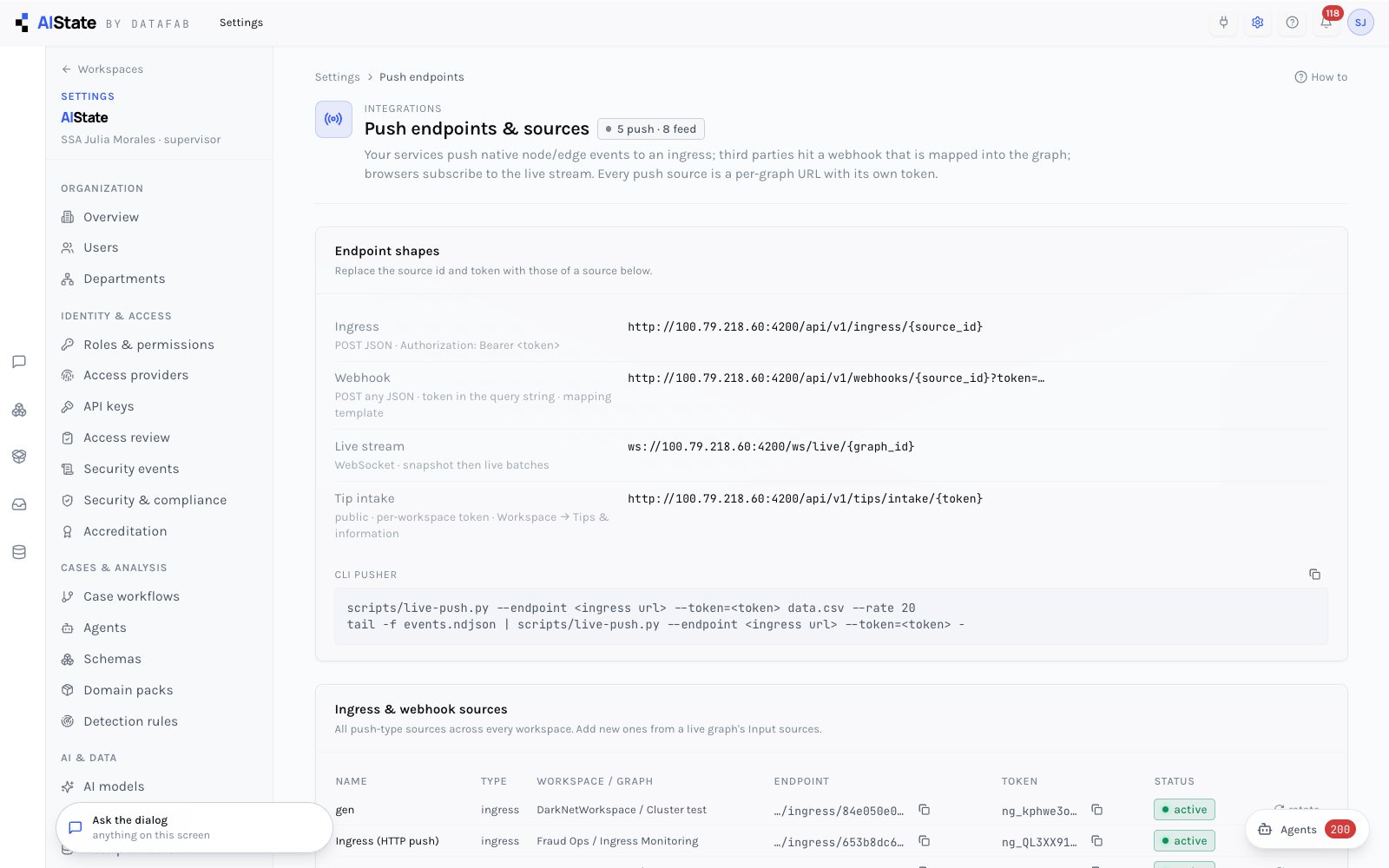 Push endpoints